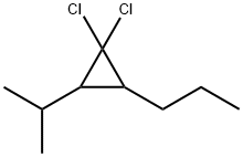 1,1-Dichloro-2-propyl-3-isopropylcyclopropane Structure