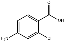 4-Amino-2-chlorobenzoic acid 구조식 이미지