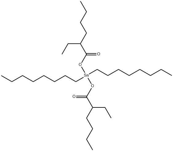 비스[(2-에틸-1-옥소헥실)옥시]디옥틸스탄난 구조식 이미지