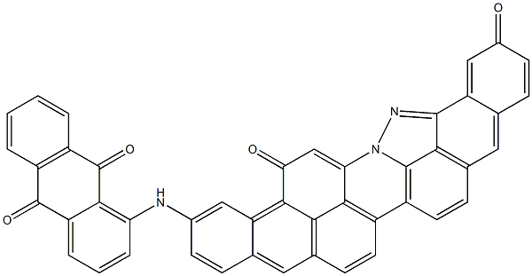 3-[(9,10-dioxo-9,10-dihydro-1-anthryl)amino]-5,10-dihydroanthra[2,1,9-mna]benz[6,7]indazolo[2,3,4-fgh]acridine-5,10-dione  구조식 이미지