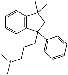 3-[(2,3-Dihydro-3,3-dimethyl-1-phenyl-1H-inden)-1-yl]-N,N-dimethylpropan-1-amine Structure