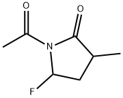 2-Pyrrolidinone, 1-acetyl-5-fluoro-3-methyl- (9CI) 구조식 이미지