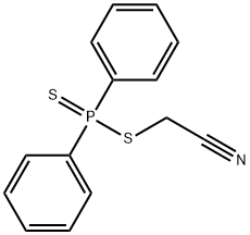 Diphenylphosphinodithioic acid cyanomethyl ester Structure