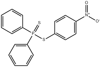 Diphenylphosphinodithioic acid p-nitrophenyl ester Structure