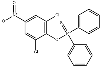 Diphenylphosphinothioic acid O-(2,6-dichloro-4-nitrophenyl) ester Structure
