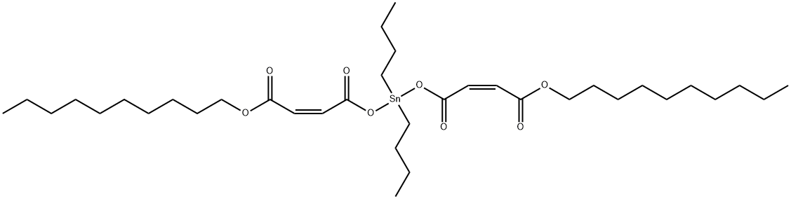 decyl (Z,Z)-6,6-dibutyl-4,8,11-trioxo-5,7,12-trioxa-6-stannadocosa-2,9-dienoate Structure