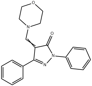 4-(모르폴리노메틸렌)-1,3-디페닐-2-피라졸린-5-온 구조식 이미지