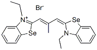 3-ethyl-2-[3-(3-ethyl-3H-benzoselenazol-2-ylidene)-2-methylprop-1-enyl]benzoselenazolium bromide Structure