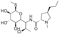 (2S,4R)-N-[2-chloro-1-[(2R,3S,4S,5R,6R)-3,4,5-trihydroxy-6-methylsulfanyl-oxan-2-yl]propyl]-1-methyl-4-propyl-pyrrolidine-2-carboxamide 구조식 이미지