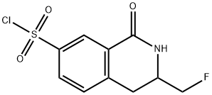 3-(플루오로메틸)-1-OXO-1,2,3,4-테트라히드로이소퀴놀린-7-설포닐클로라이드 구조식 이미지