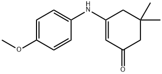 2-cyclohexen-1-one, 3-[(4-methoxyphenyl)amino]-5,5-dimethy 구조식 이미지