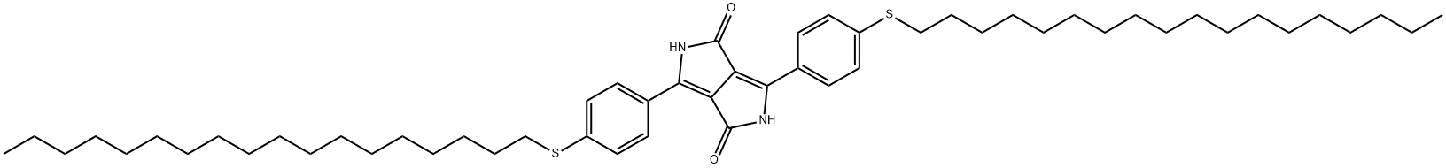 2,5-Dihydro-3,6-bis[4-(octadecylthio)phenyl]-pyrrolo[3,4-c]pyrrole-1,4-dione 구조식 이미지