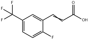 2-FLUORO-5-(TRIFLUOROMETHYL)CINNAMIC ACID Structure