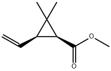 Cyclopropanecarboxylic acid, 3-ethenyl-2,2-dimethyl-, methyl ester, (1S,3R)- Structure