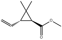 Cyclopropanecarboxylic acid, 3-ethenyl-2,2-dimethyl-, methyl ester, (1S,3S)- Structure