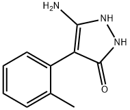 5-아미노-4-o-톨릴-1,2-디하이드로-피라졸-3-온 구조식 이미지