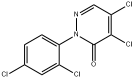 4,5-DICHLORO-2-(2,4-DICHLOROPHENYL)-2,3-DIHYDROPYRIDAZIN-3-ONE 구조식 이미지