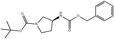 (S)-3-CBZ-아미노-1-BOC-피롤리딘 구조식 이미지