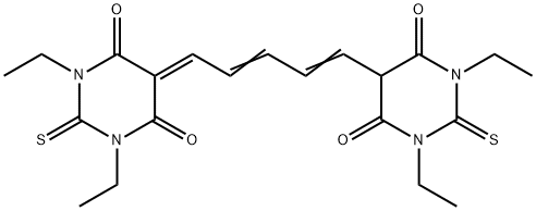 5,5'-(penta-1,3-dien-1-yl-5-ylidene)bis[1,3-diethyl-2-thiobarbituric] acid 구조식 이미지