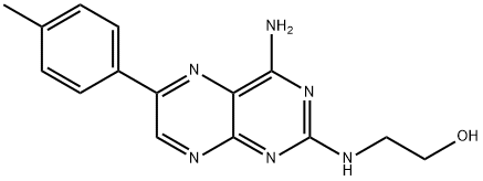 2-[[4-Amino-6-(4-methylphenyl)-2-pteridinyl]amino]-ethanol hydrochloride 구조식 이미지