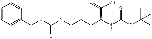 N-tert-Butoxycarbonyl-N'-benzyloxycarbonyl-L-ornithine 구조식 이미지