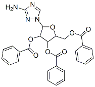 [5-(3-amino-1,2,4-triazol-1-yl)-3,4-dibenzoyloxy-oxolan-2-yl]methyl be nzoate 구조식 이미지