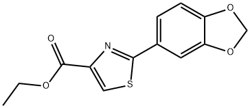 2-BENZO[1,3]DIOXOL-5-YL-THIAZOLE-4-CARBOXYLIC ACID ETHYL ESTER 구조식 이미지