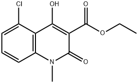 ETHYL-5-CHLORO-1,2-DIHYDRO-4-HYDROXY-1-METHYL-2-OXO-3-QUINOLINE CARBOXYLATE Structure