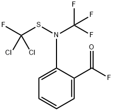 2-((DICHLOROFLUOROMETHYLSULFANYL)-(TRIFLUOROMETHYL)AMINO)-BENZOYLFLUORIDE 구조식 이미지