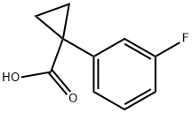 1-(3-FLUORO-PHENYL)-CYCLOPROPANECARBOXYLIC ACID 구조식 이미지