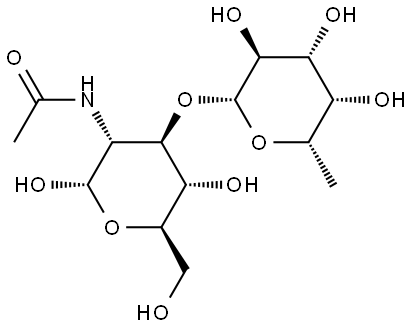 2-ACETAMIDO-2-DEOXY-3-O-(A-L-FUCOPYRANOSYL)-D-GLUCOPYRANOSE Structure