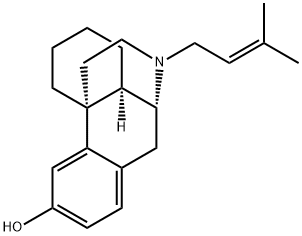 (-)-17-(3-Methyl-2-butenyl)morphinan-3-ol Structure