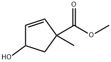 2-Cyclopentene-1-carboxylicacid,4-hydroxy-1-methyl-,methylester(9CI) 구조식 이미지