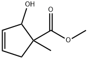 3-Cyclopentene-1-carboxylicacid,2-hydroxy-1-methyl-,methylester(9CI) Structure