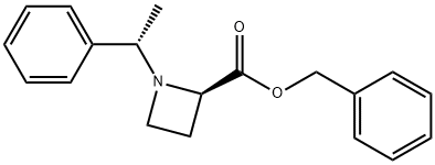 BENZYL [1(1S),2R]-1-(1-PHENYLETHYL)AZETIDINE-2-CARBOXYLATE 구조식 이미지