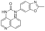 N-(2-METHYL-6-BENZOXAZOLYL)-N'-1,5-NAPHHTHYRIDIN-4-YL요소 구조식 이미지