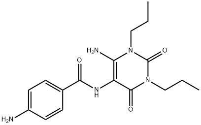 Benzamide,  4-amino-N-(6-amino-1,2,3,4-tetrahydro-2,4-dioxo-1,3-dipropyl-5-pyrimidinyl)- 구조식 이미지