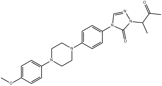 2-[2-(3-OXOBUTYL)]-4-{4-[4-(4-METHOXYPHENYL)-PIPERAZIN-1-YL]-PHENYL}-2,4-DIHYDRO-[1,2,4-TRIAZOL-3-ONE 구조식 이미지