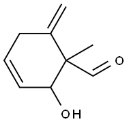 3-Cyclohexene-1-carboxaldehyde, 2-hydroxy-1-methyl-6-methylene- (9CI) Structure