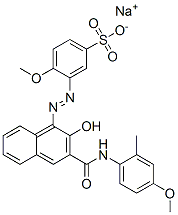 sodium 3-[[2-hydroxy-3-[(4-methoxy-o-tolyl)carbamoyl]-1-naphthyl]azo]-4-methoxybenzenesulphonate 구조식 이미지