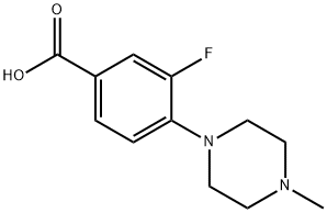 3-플루오로-4-(4-메틸-1-피페라지닐)벤조산 구조식 이미지