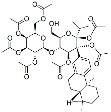 .beta.-D-Glucopyranoside, (4bS,8aS)-4b,5,6,7,8,8a,9,10-octahydro-4b,8,8-trimethyl-1-(1-methylethyl)-2-phenanthrenyl 4-O-(2,3,4,6-tetra-O-acetyl-.beta.-D-galactopyranosyl)-, triacetate 구조식 이미지
