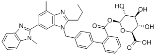 Telmisartan Acyl-β-D-glucuronide Structure