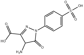 4-amino-5-oxo-1-(p-sulphophenyl)-2-pyrazoline-3-carboxylic acid 구조식 이미지