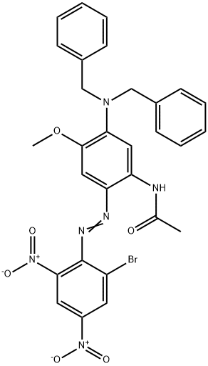 N-[5-[bis(phenylmethyl)amino]-2-[(2-bromo-4,6-dinitrophenyl)azo]-4-methoxyphenyl]acetamide 구조식 이미지