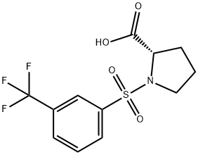 1-(3-(TRIFLUOROMETHYL)BENZENESULFONYL)PROLINE 구조식 이미지