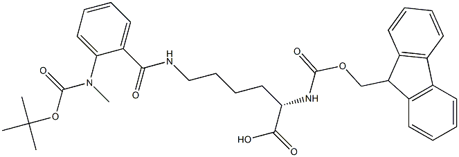 FMOC-LYS(MEABZ-BOC)-OH Structure