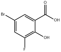 5-Bromo-3-fluorosalicylic acid, 4-Bromo-2-carboxy-6-fluorophenol 구조식 이미지