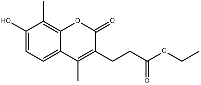 Ethyl 3-(7-hydroxy-4,8-dimethyl-2-oxo-2H-chromen-3-yl)propanoate Structure