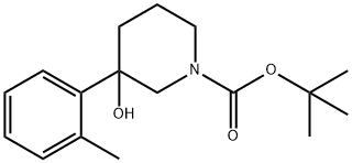 1-BOC-3-(2-METHYLPHENYL)-3-HYDROXYPIPERIDINE 구조식 이미지